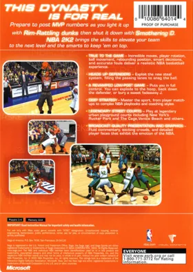 NBA 2K2 (USA) box cover back